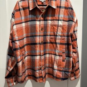 Goodfellow & Co Plaid Jacket - Orange and Blue